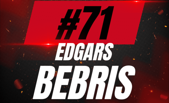 #71 Edgars Bebris Game-Worn White Jersey
